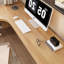 Bureau en L Burlywood, bureau d'angle en bois massif-106239371-106239370