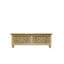 Banc en bois massif sculpté 46 po avec plateau rabattable Sed98