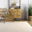 Tapis géométrique beige touffeté à la main-1600032931