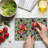 Ambesonne Space Tempered Glass Cutting Board Robots on Grid Squares Multicolor