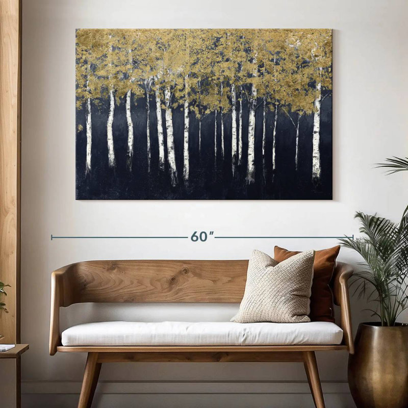 Alvord forêt chatoyante indigo, H 34 po x l 51 po