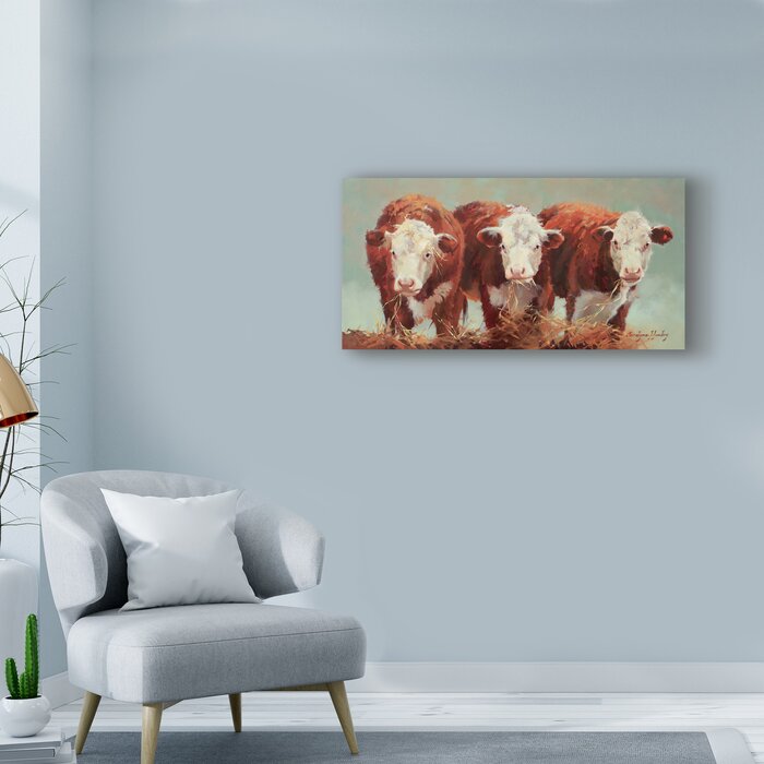 Millwood Pines Three Of A Kind Cows On Canvas by Carolyne Hawley Print ...