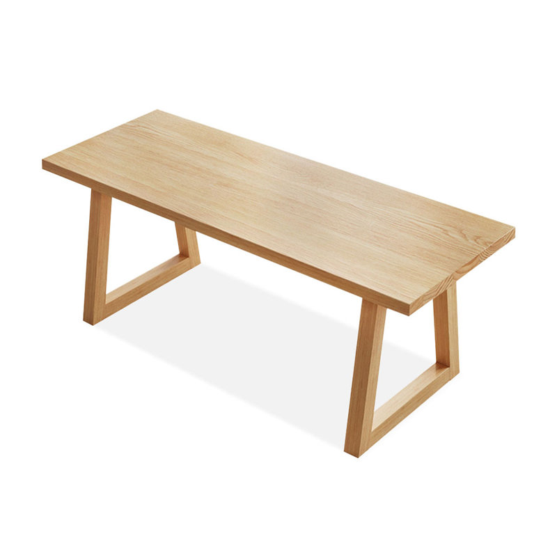 Bureau rectangulaire en bois massif Burlywood, H 29,53 po x l 70,87 po x P 31,5 po