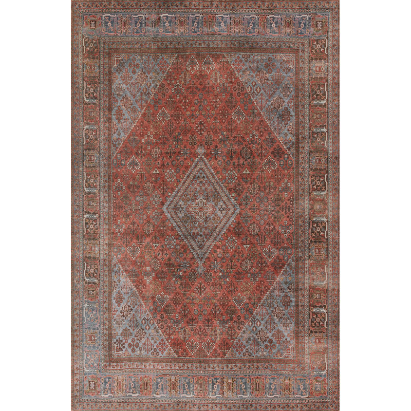 Tapis en cuivre et polyester Bungalow Rose Geetha 2 po x 3 po, Rectangle 8 pi 5 po x 12 pi