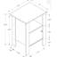 Table d'appoint, côté, bout, table de chevet, lampe, rangement, salon, chambre à coucher, stratifié gris, transitionnel-118627375