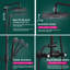 Ensemble de robinets de douche muraux noirs