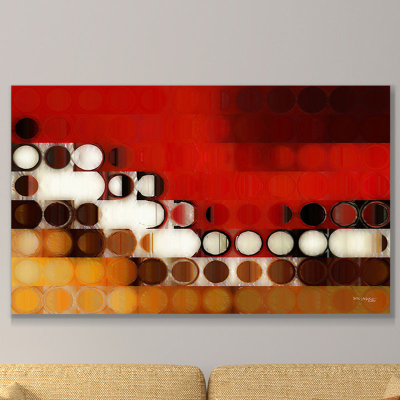 «Circles and Squares # 17», reproduction d'art sur toile, H 24 po x l 40 po x P 1,5 po, Toile tendue
