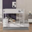 Lit superposé double avec lit gigogne simple, rangement et bureau-1371765100