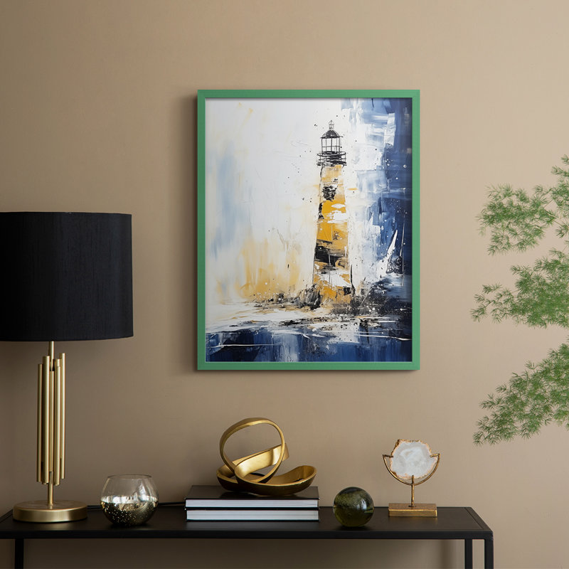 «NAUTICAL Series», reproduction encadrée en bois massif, Vert, H 11 po x l 9 po