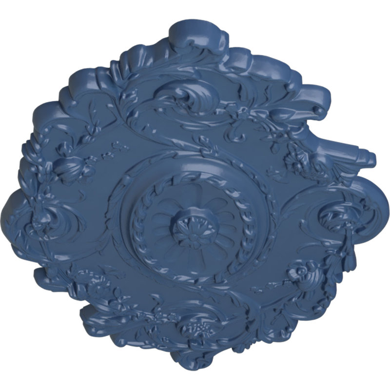 Médaillon de plafond Endurathane, l 30 1/2 po x H 20 po x P 1 1/2 po, finition Americana peinte à la main, Americana