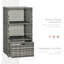 Panier de rangement pour spa avec tiroir - Organisateur de serviettes en plastique PE imperméable, 2 tablettes, 1 tiroir, gris, pour accessoires de piscine et de spa. Porte-accessoires avec étagères.