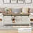 Hutchison  Farmhouse Coffee Table With Sliding Barn Doors, 48'' Living Room Table With Storage Adjustable Shelves-99343128