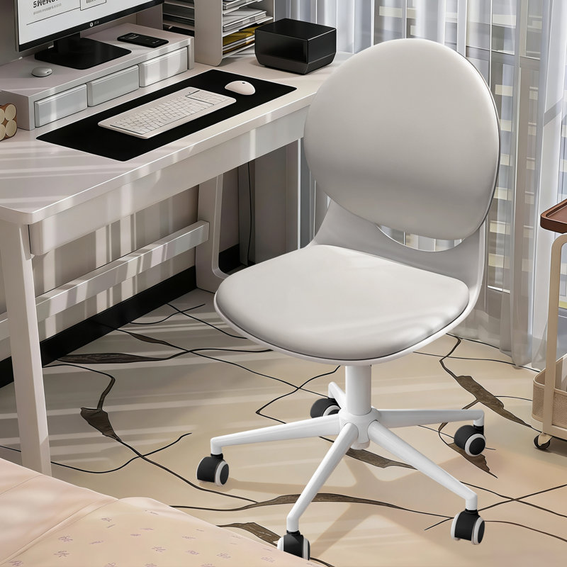 Blue Elephant Fabric Task Chair, White