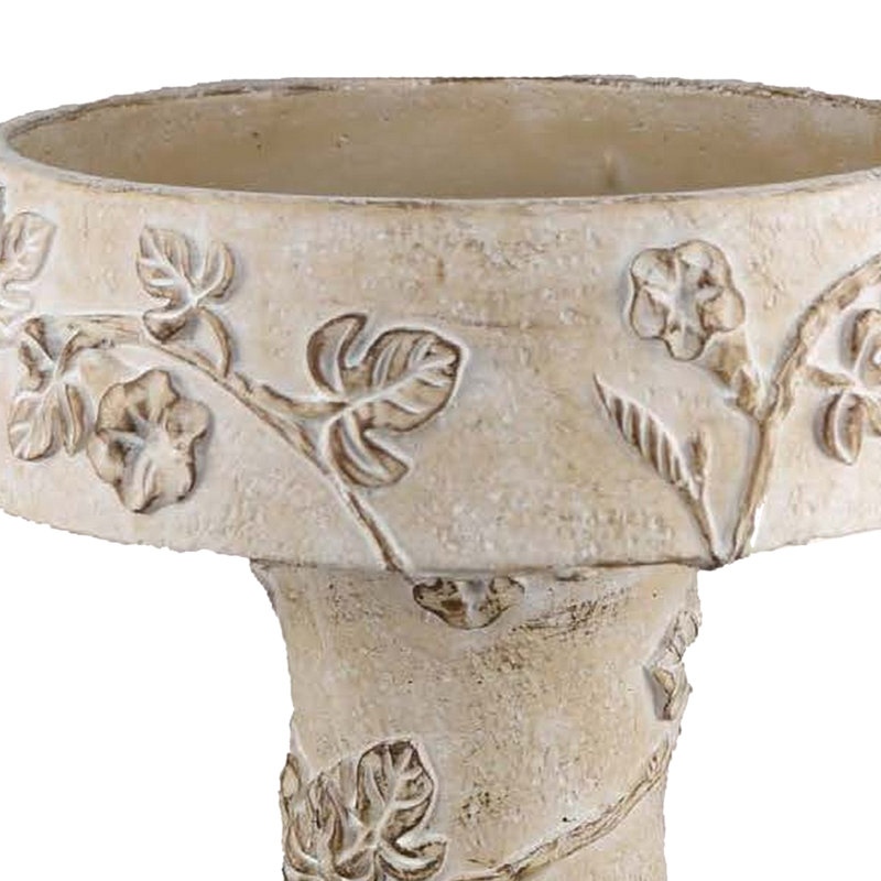 Mangeoire pour oiseaux Menon, terracotta, 20 po, Blanc