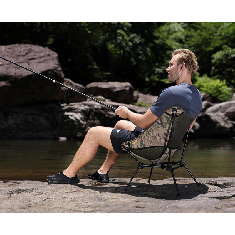 Ultralight Folding Camping Chair, Heavy Duty Portable Compact For Outdoor Camp, Travel, Beach, Picnic, Festival, Hiking, Lightweight Backpacking (Camo)
