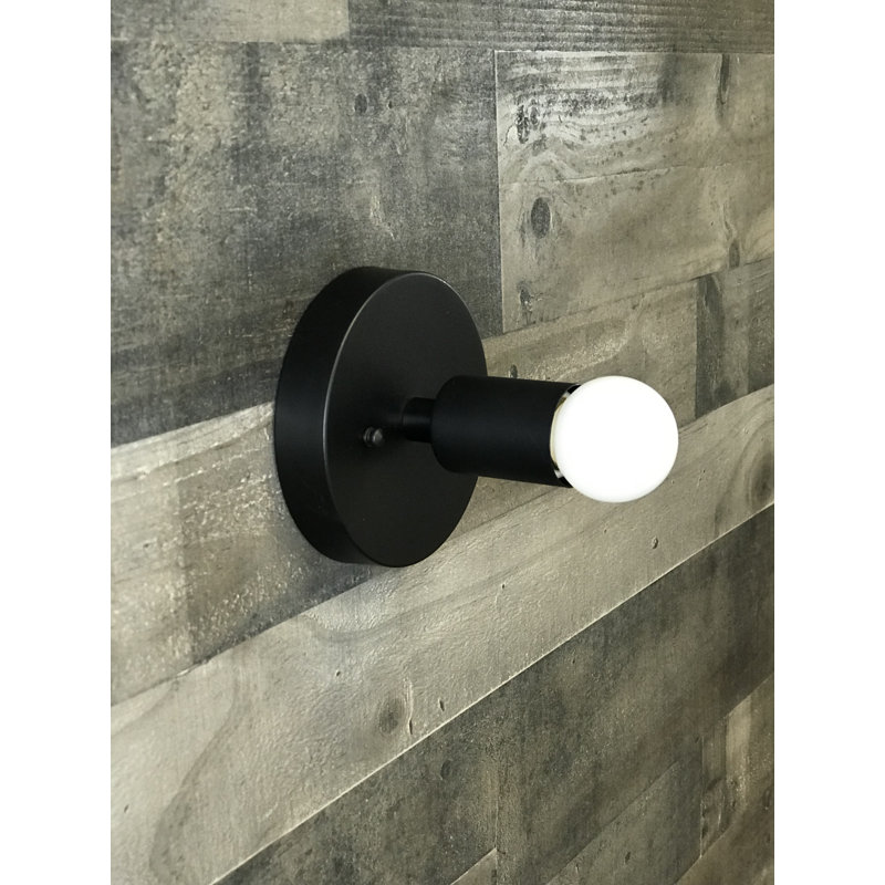 Applique murale à bras 1 lumière, Noir mat