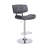 Primeau Swivel Adjustable Height Bar Stool with Pedestal Base in Faux Leather, Wood and Metal-332497508-356811776