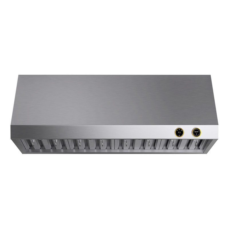 48-Inch Stainless Steel Under Cabinet Range Hood with Gold Accents