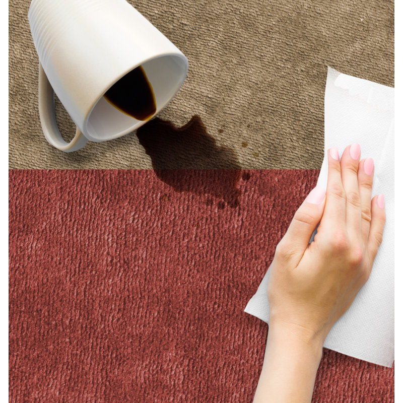 Iasos Vinyl Machine Printed Area Rug, Rectangle 5'3" x 7'10.5"