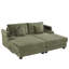 75.5" Corduroy Chaise Lounge Sofa-1931576333