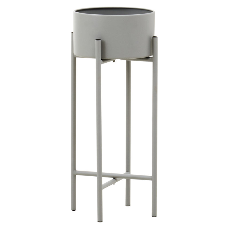 Maleiyah Metal Cachepot, 51 x 23 x 23, Grey