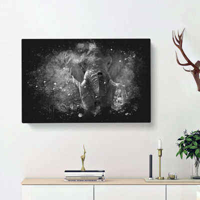 The Majestic Elephant - Wrapped Canvas Painting Print