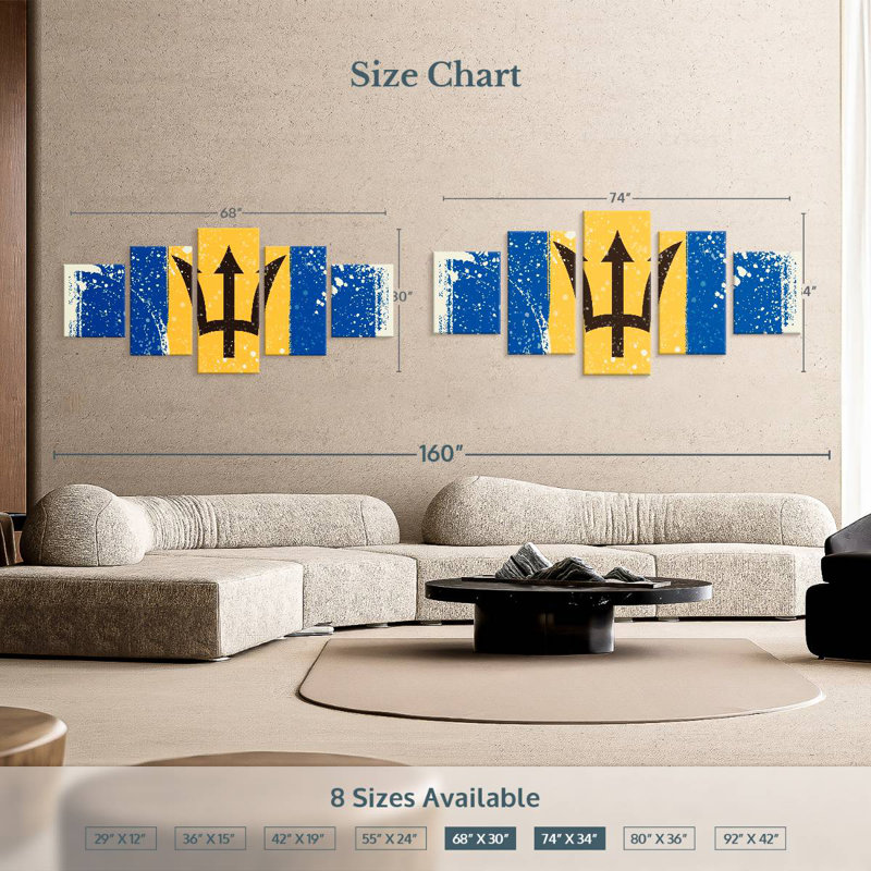 Splattered Barbados Flag