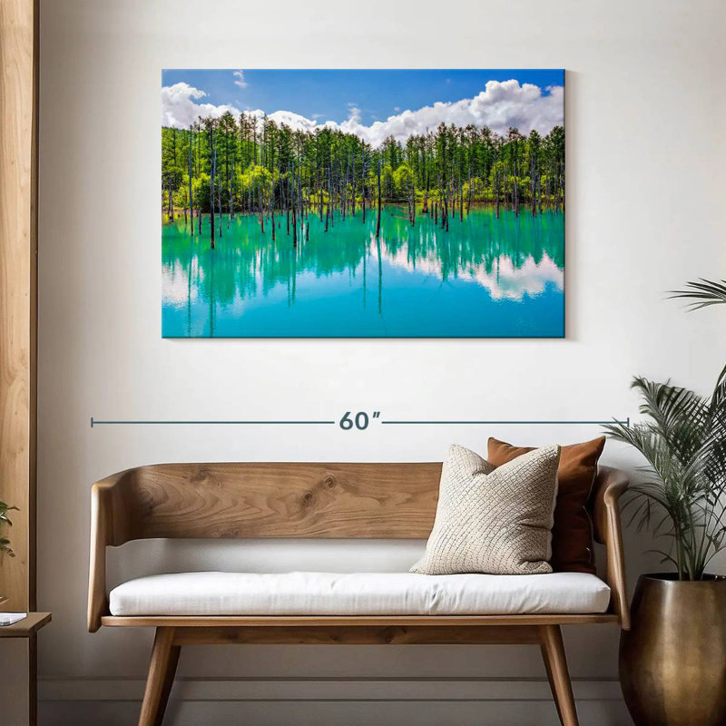 Alvord Blue Shirogane Pond, 30" H x 45" W