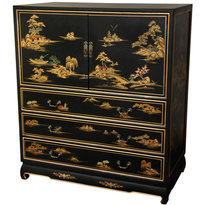 Dhruvin 3 Drawer Combo Dresser by Bungalow Rose