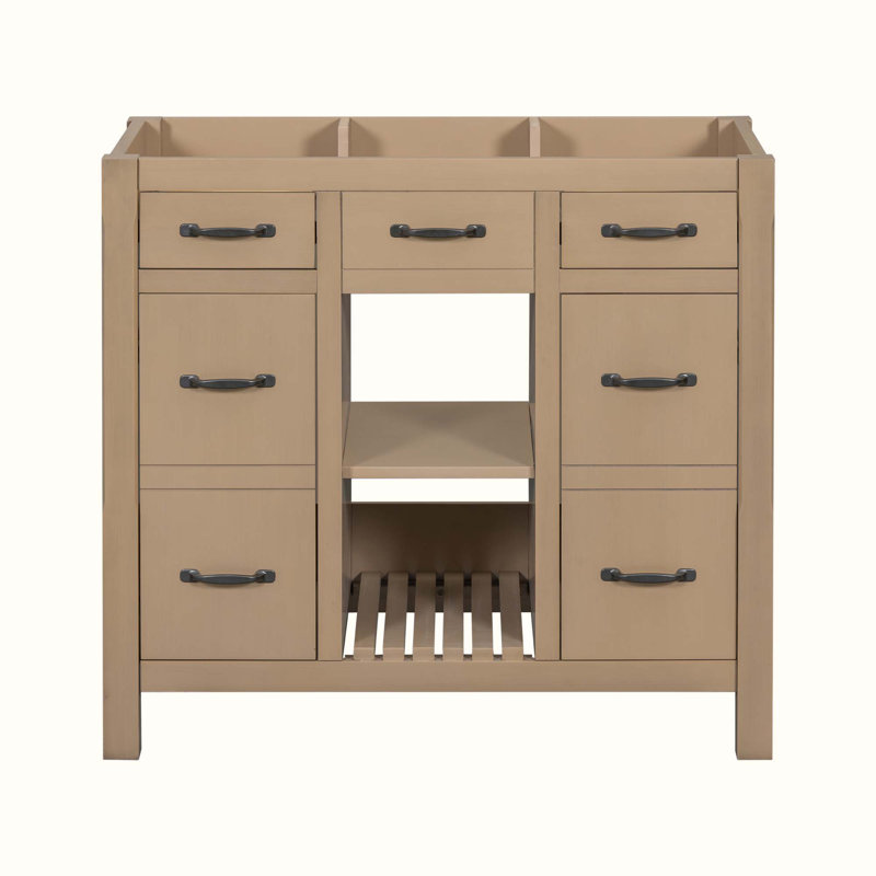 Base de meuble-lavabo simple 35,51 po seulement, Bois