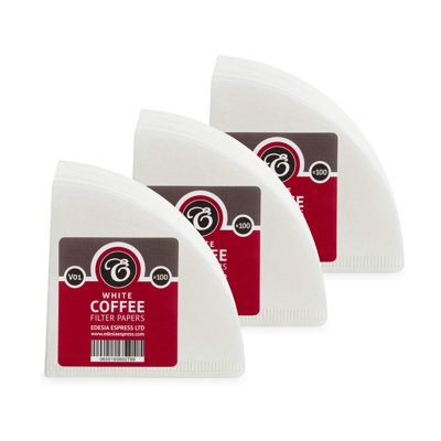 300 Size V01 White Coffee Filter Paper Cones – V Shaped, Compatible With Hario Size 01