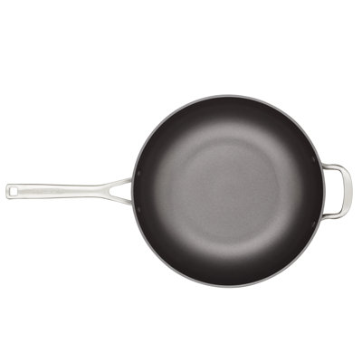 KitchenAid Hard-Anodized Induction Nonstick Wok with Helper Handle, 12.25-Inch, Matte Black
