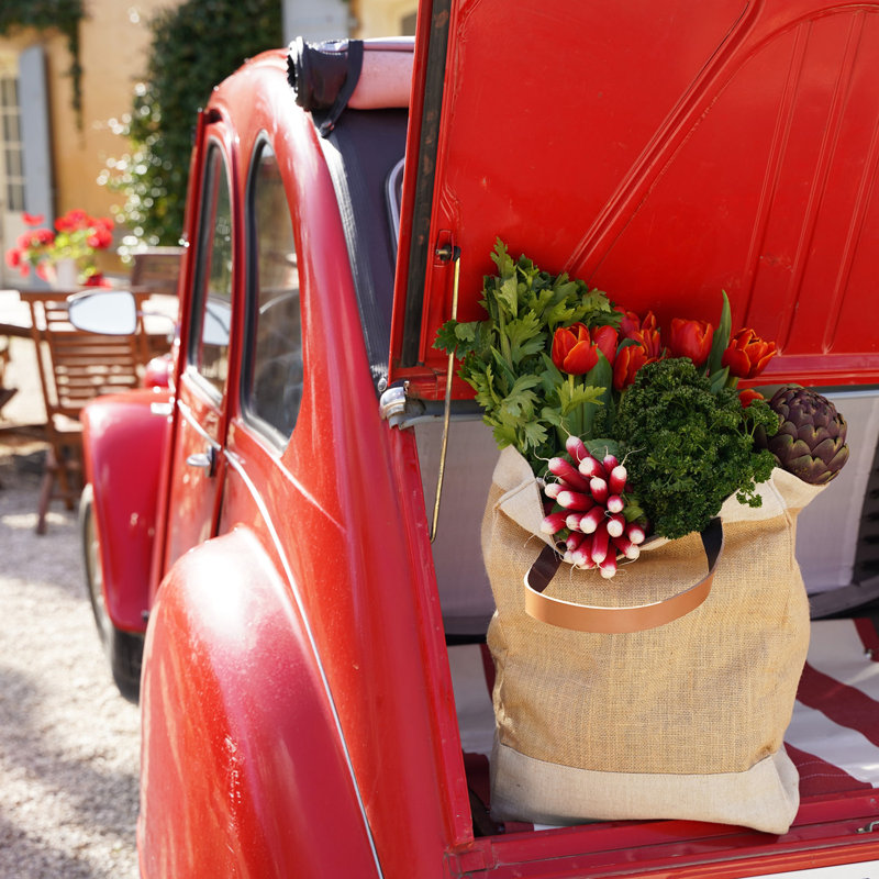 Burlap Natural Market Bag