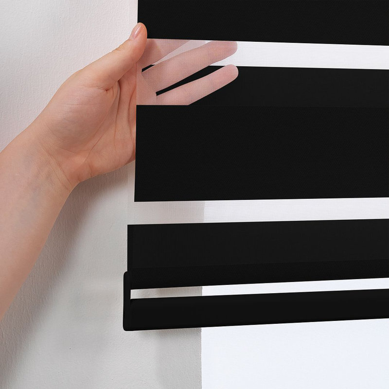 Semi Sheer Roller Shade, 185cm L x 81cm W, Black