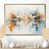 Toile avec cadre flottant or
