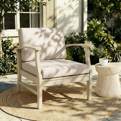 Chaise de patio avec coussins Apolinario