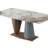 71" Pandora sintered stone dining table with 6 pcs Chairs Modern Dining Table Set Kitchen Table Set
