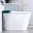 Smart Toilet With Foot - Kick Flushing, Less Than 1.28 Gallons Per Flush, Chair Height Design, Energy Saving Water Use, Power Outage Easy Installation Modern Operation, Auto Open/Close Lid, Dryer,