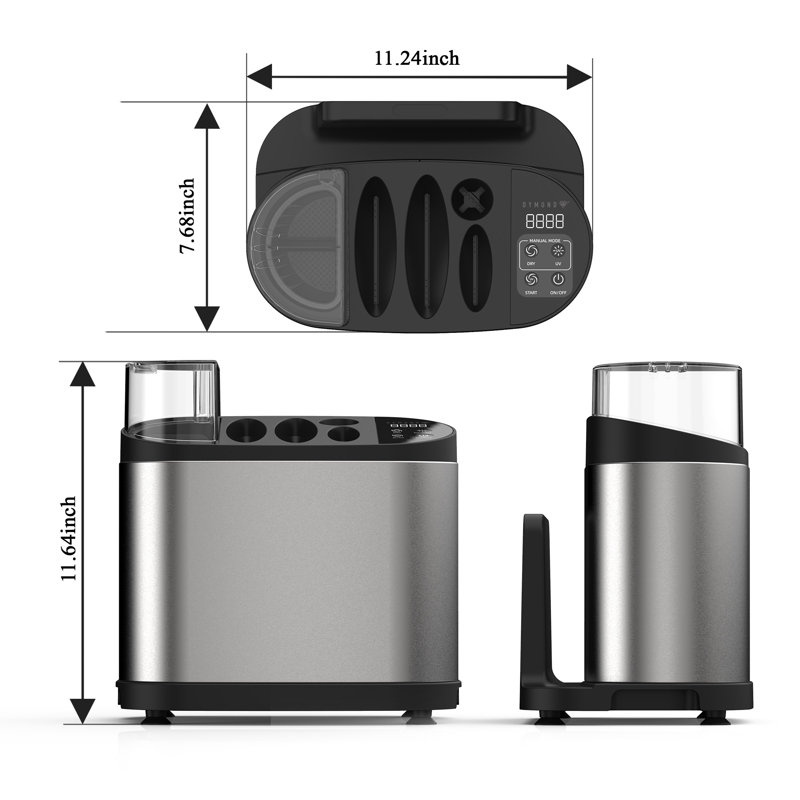 DYMOND 5 Slot Knife Block, Silver