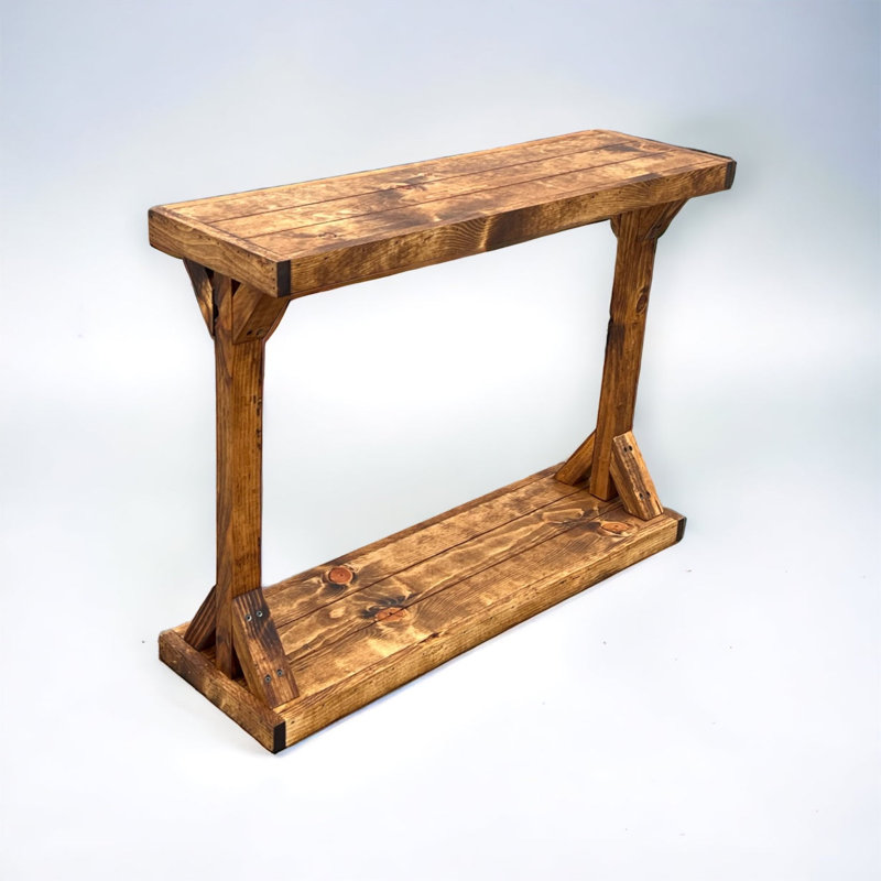 Merlino Console Table, 29" H x 35.5" W x 10.75" D, Golden Oak