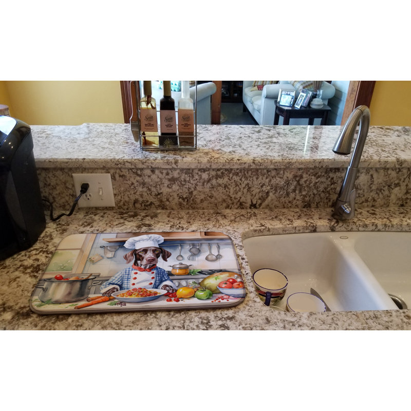 German Shorthaired Pointer The Chef Dish Drying Mat