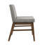 Chaise d'appoint rembourrée grise / noyer Atiba