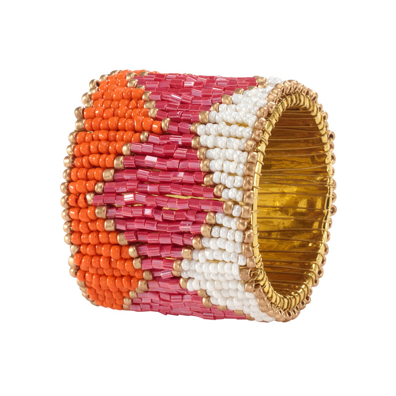 Harlequin Napkin Ring, Orange