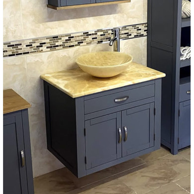 Bilst 750mm Single Bathroom Vanity with Vessel Stone Basin
