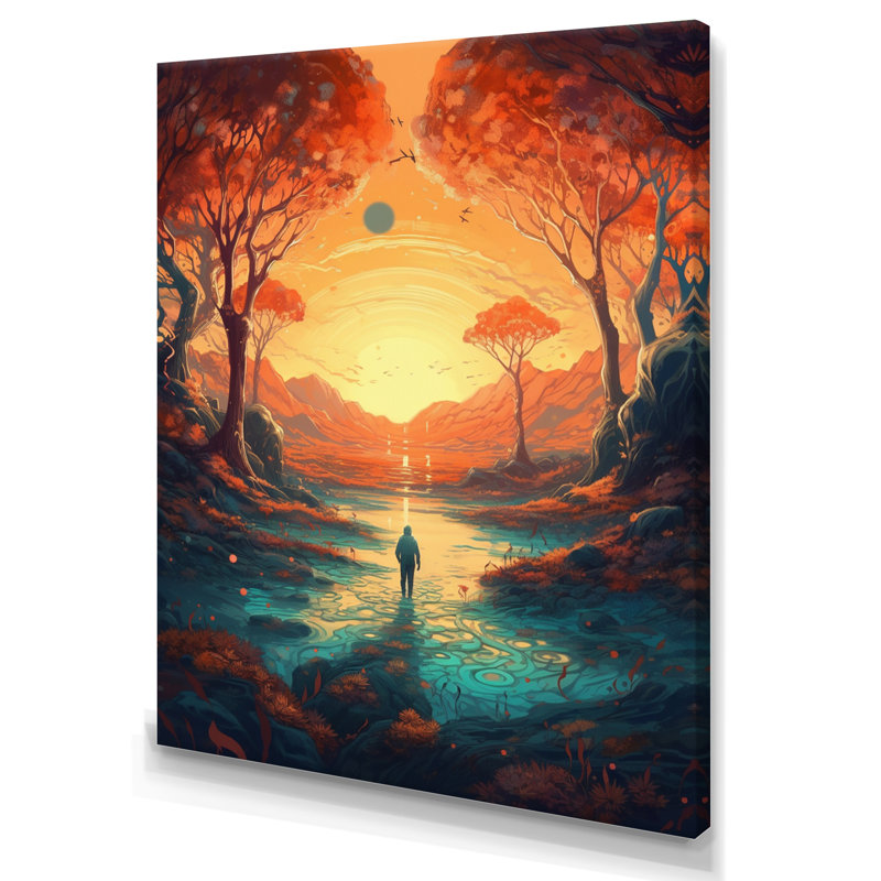 «Look Into Space V», reproduction sur toile, H 20 po x l 12 po x P 1 po, Toile tendue