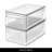iDesign Stackable Kitchen Storage Drawer - Pull-Out Sliding Bin for Fridge, Pantry, Under-Sink, or Cabinet