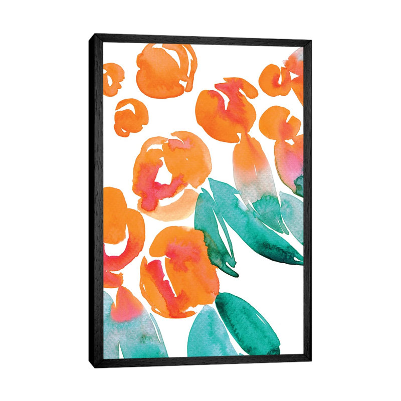 Alicia Bouquet II by Blursbyai - Floater Frame Gallery-Wrapped Canvas Giclée on Canvas, Black, 66.04 cm H x 45.72 cm W