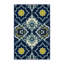 Tapis marocain doux et moelleux d'inspiration mondiale Grasmere Ceviche - reliure bleu marine-601216233