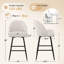Ensemble de 3 tabourets de bar pivotants Levick, tabourets de bar à hauteur de comptoir avec dossier et pieds en métal - Beige-2074148435