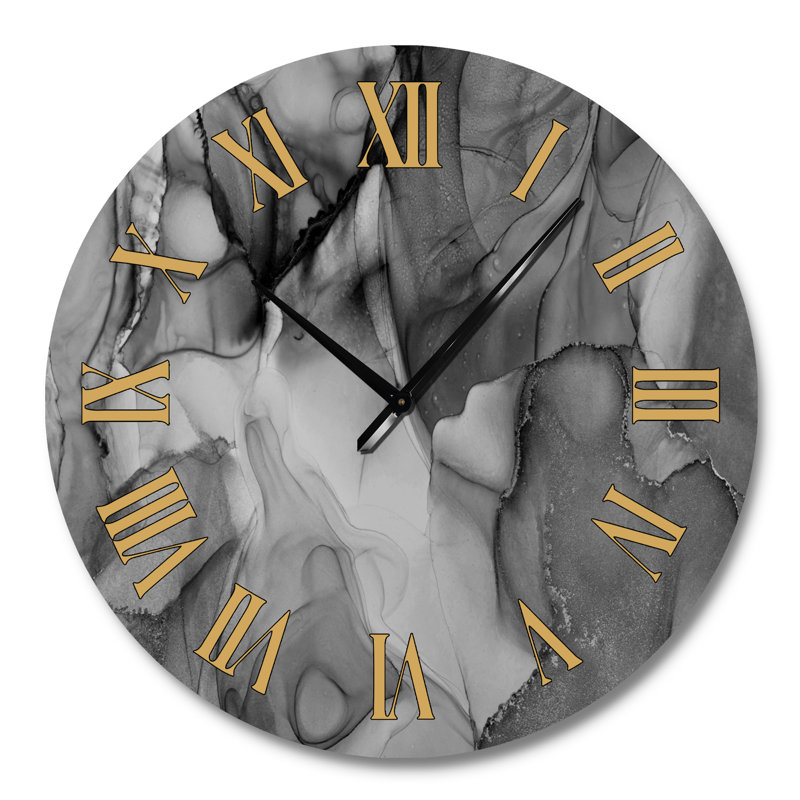 Horloge murale Tender, Grand, Noir / blanc / or	